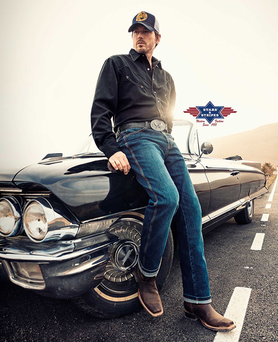 Reduziert - Western-Jeans für Herren - Derrick, Größe 42 inch / 106,50 cm