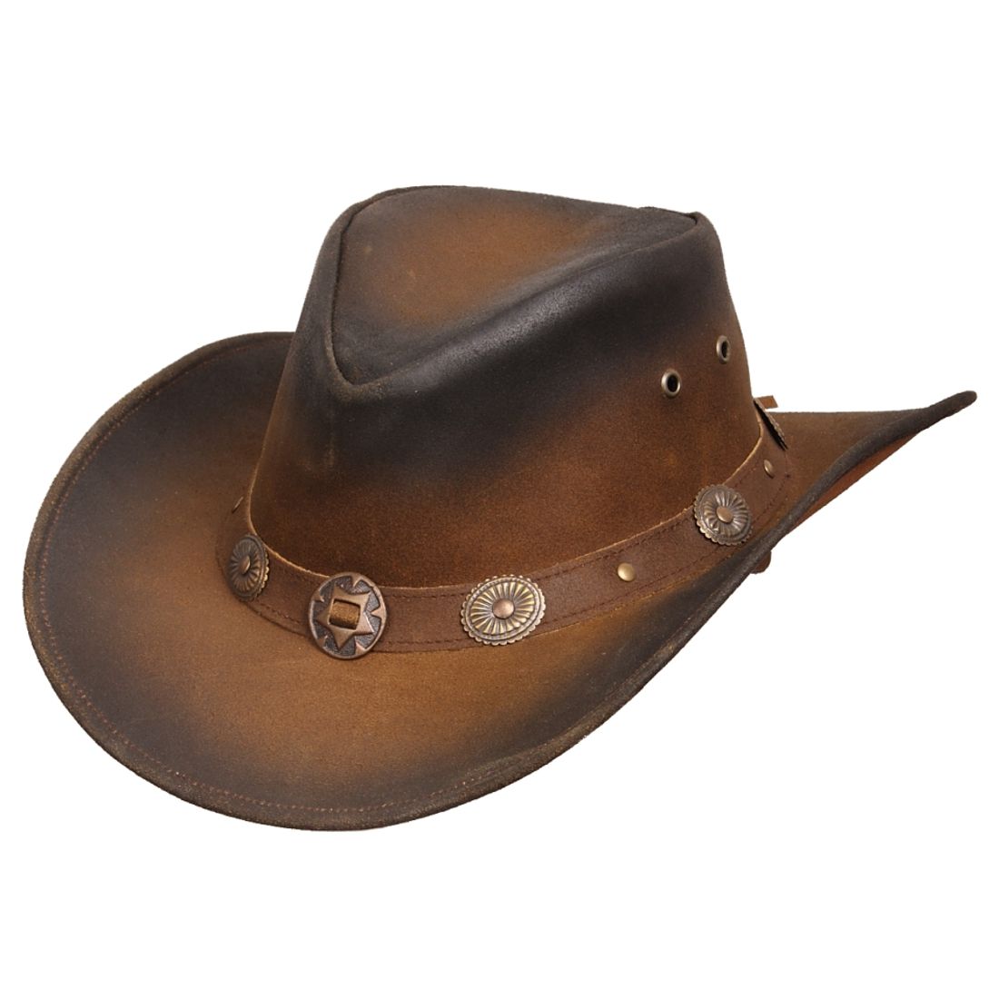 Reduziert - Scippis Westernhut aus Leder - Tombstone, Größe L (59 - 60 cm), Stonewash