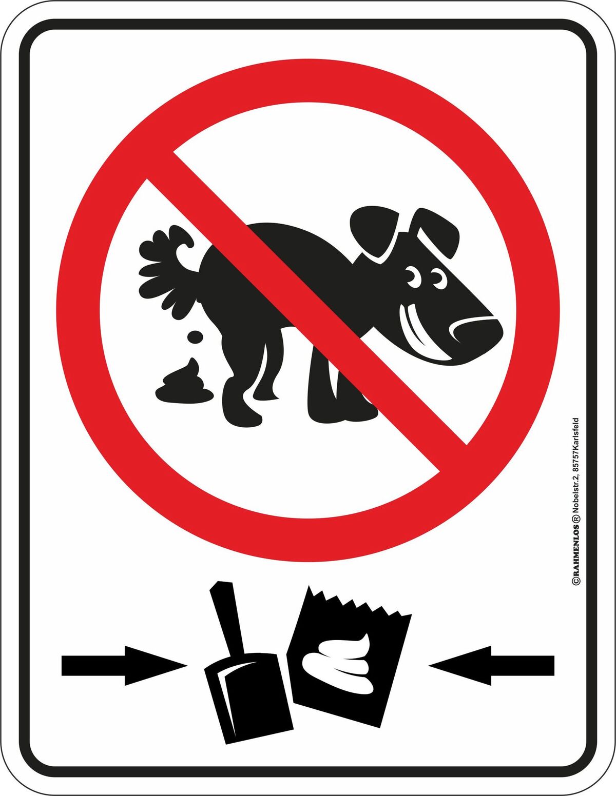Blechschild - Hundehaufen