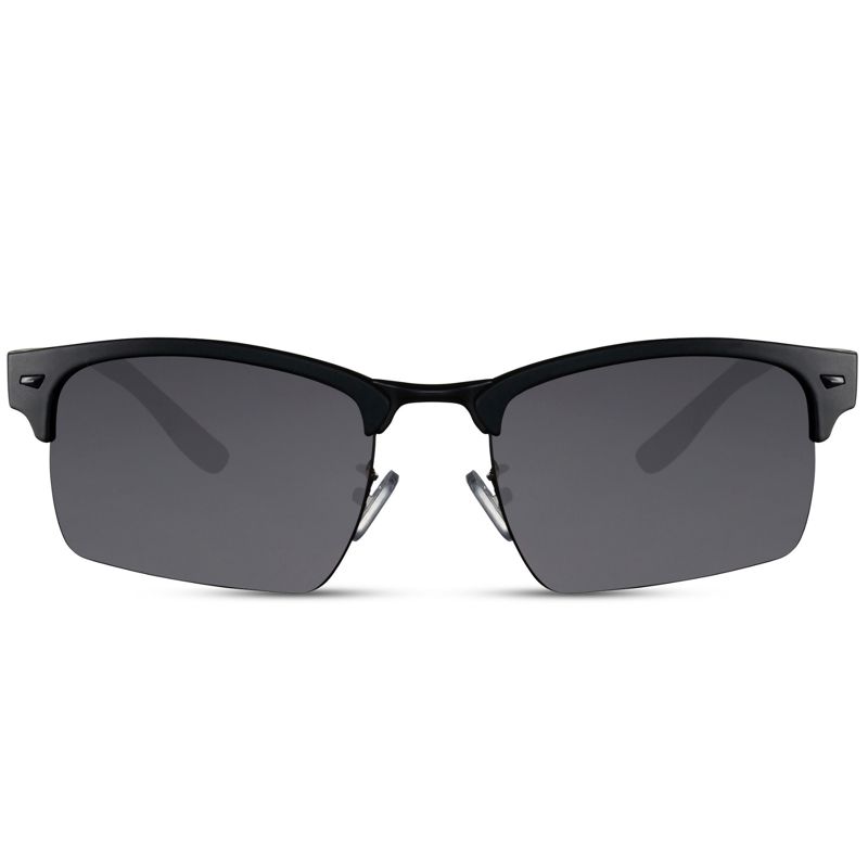Schwarz verspiegelte Clubmaster Sonnenbrille - Harper