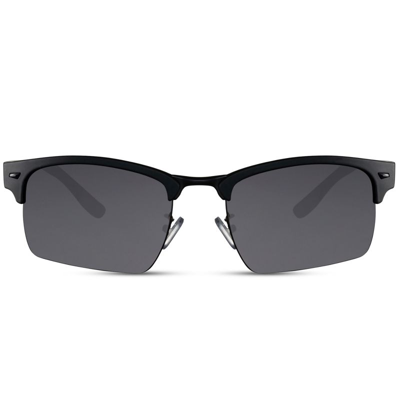 Schwarz verspiegelte Clubmaster Sonnenbrille - Harper