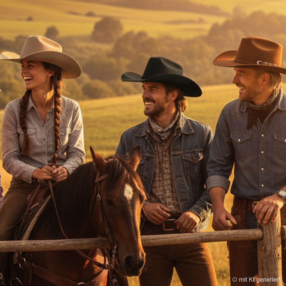 Westernhut aus Wollfilz – Houston, Braun