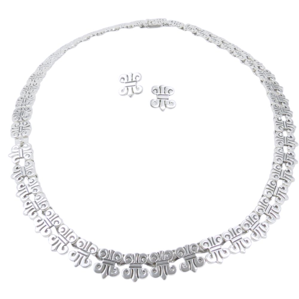 Indianerschmuck-Set - Maya- & Aztekenschmuck aus Sterling Silber - Tasco Silver Heritage