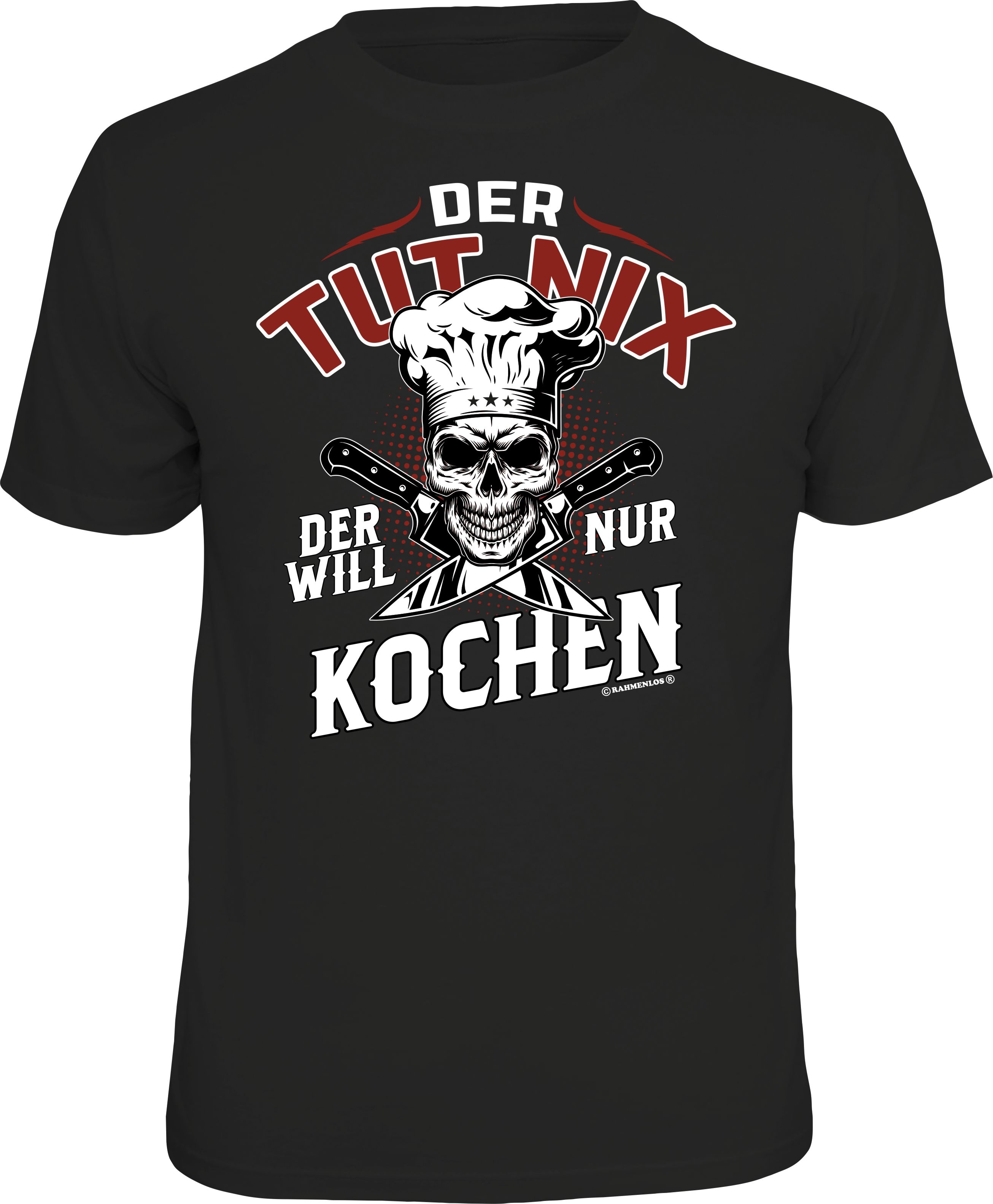 Targa Decorativa In Metallo Rahmenlos Per Cuochi - "Der Koch Will Nix, Er Will Nur Kochen" - Regalo Originale 17x22 Cm