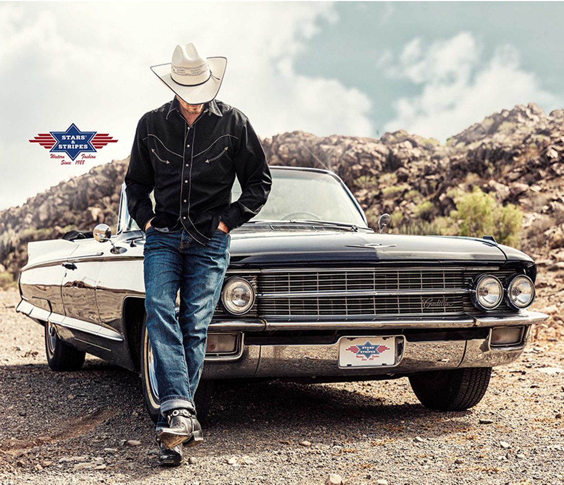 Western-Jeans für Herren - Stars & Stripes - Derrick Western-Jeans für Herren - Derrick