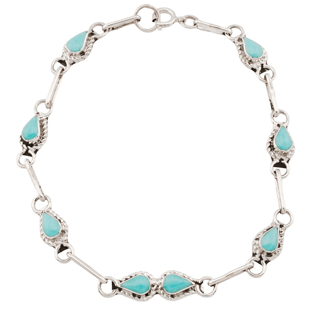 Armband für Damen aus Sterling Silber - Zuni Turquoise Gems of Tears
