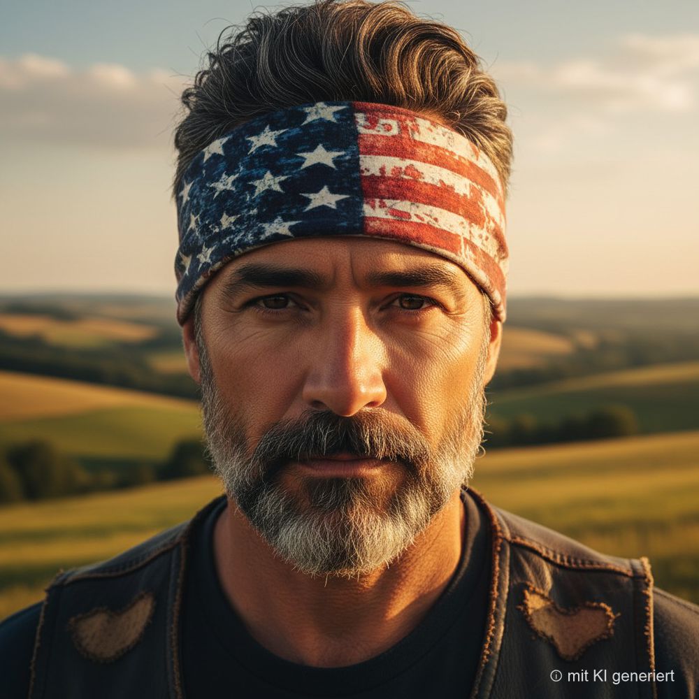 Bandana / Gesichtsschutz - Torn American Flag