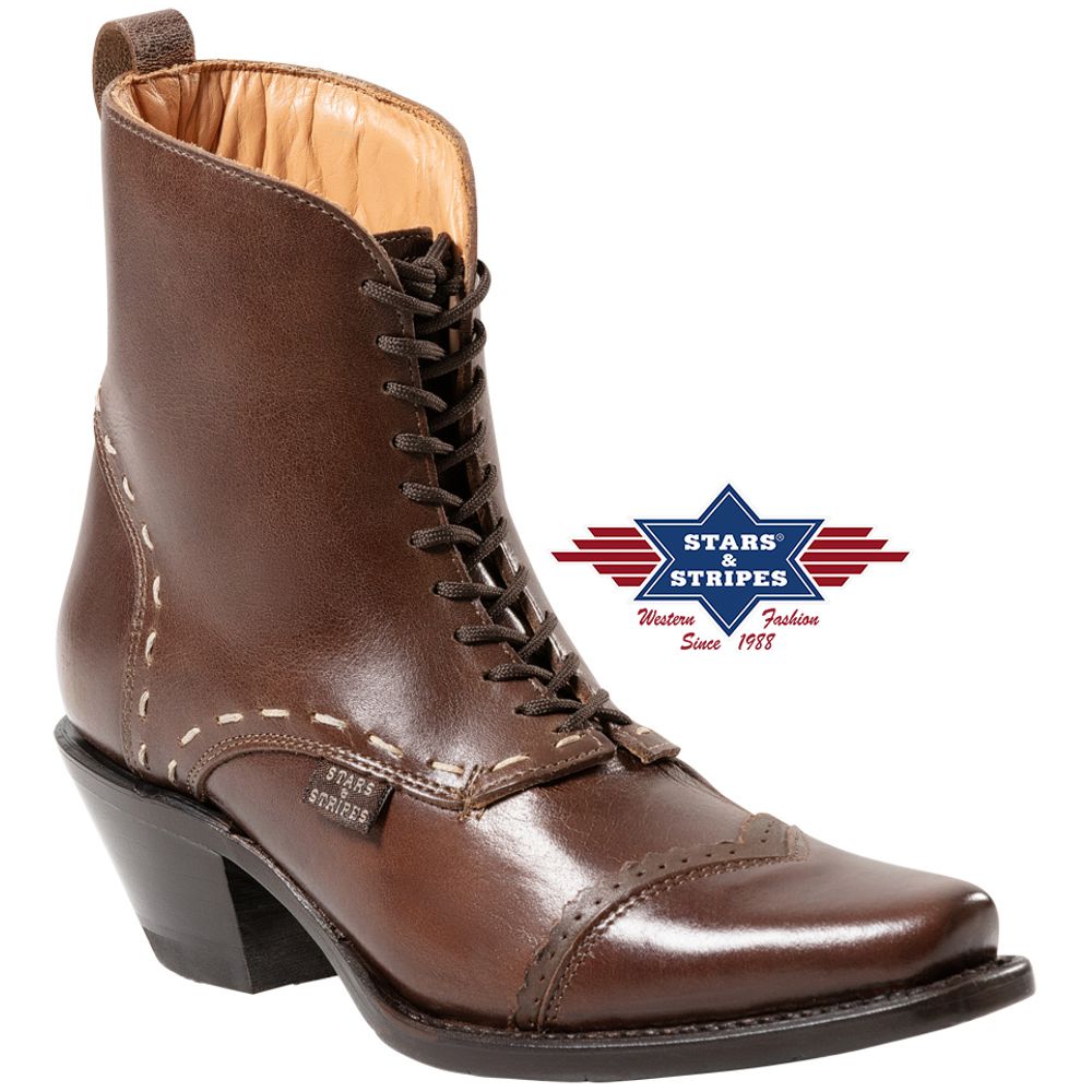 Stars & Stripes Damen Cowboystiefeletten - Ashley, Braun