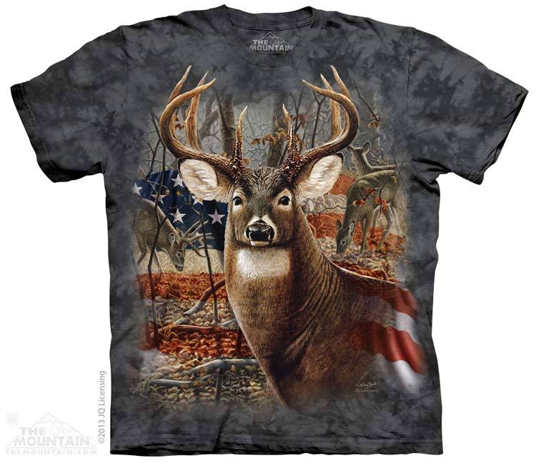 The Mountain T-Shirt - Patriotic Buck