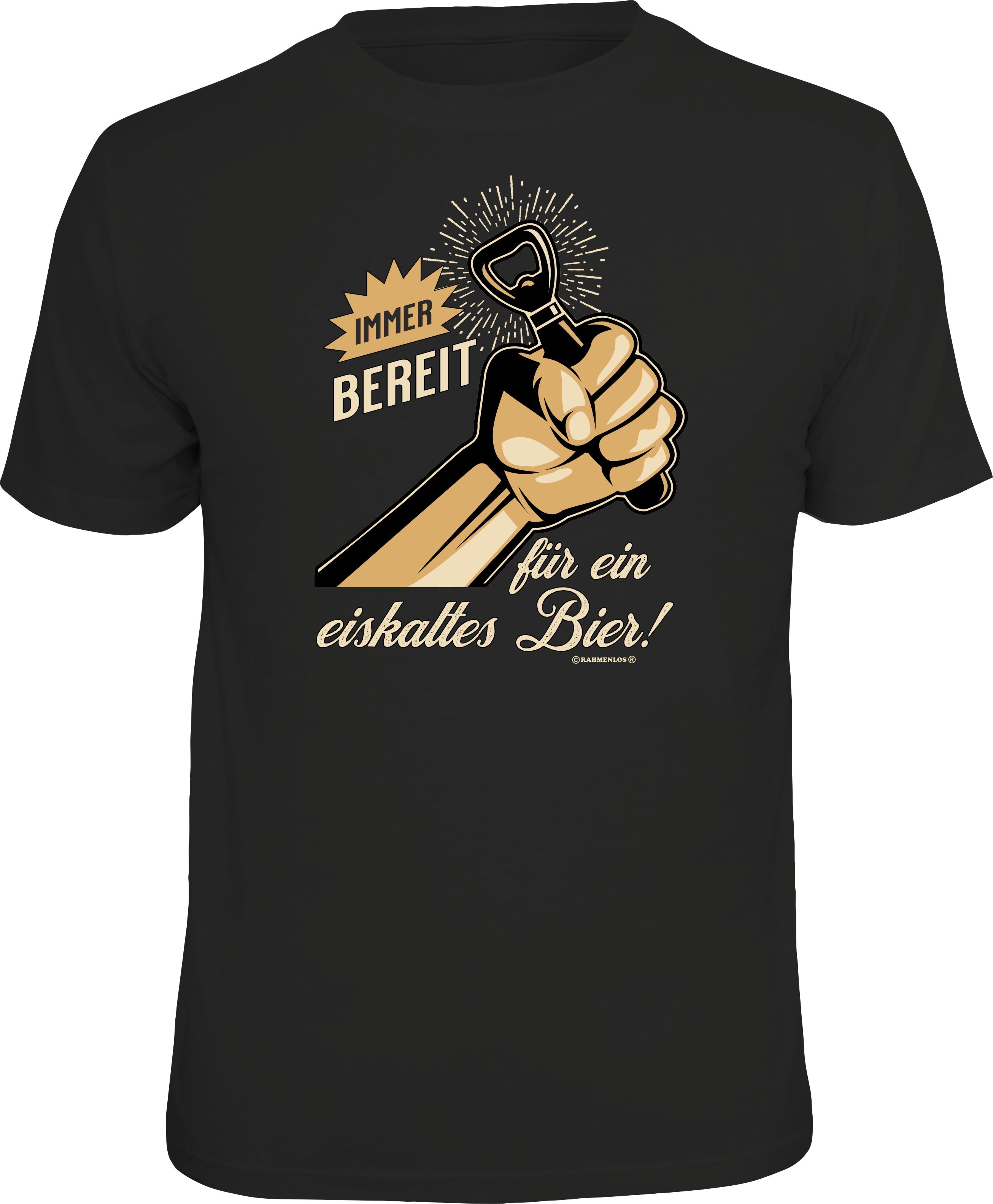 Fun T-Shirt - Bier - Immer bereit für ein eiskaltes Bier!