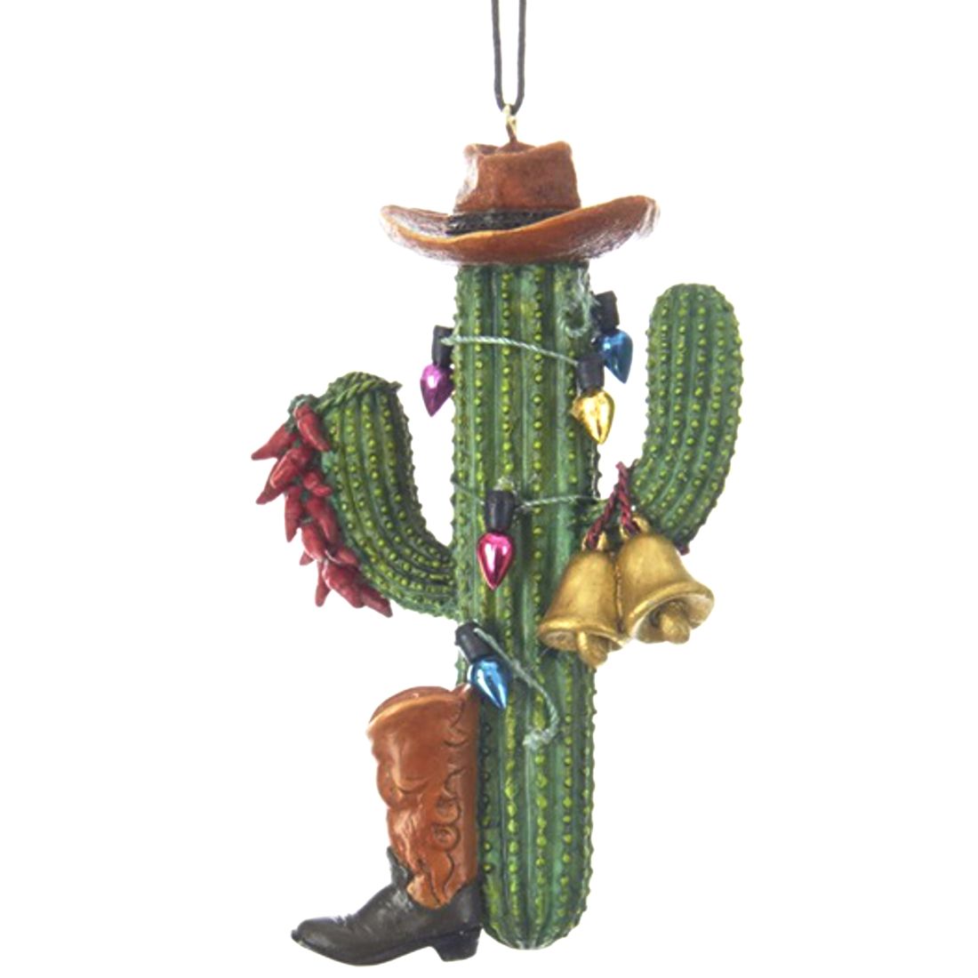 Weihnachtsschmuck - Western Xmas Cactus, Brown Hat