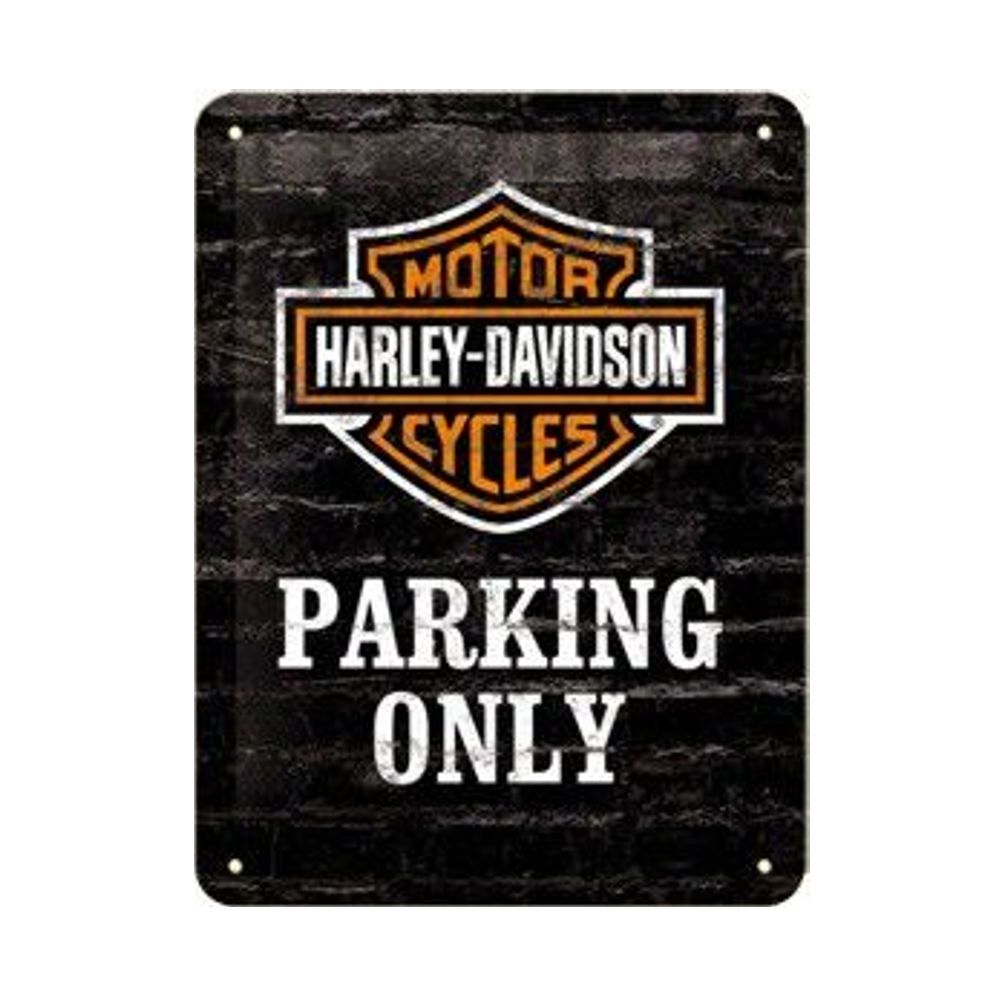 Blechschild - Harley Davidson Parking Only, klein