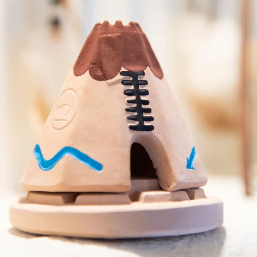 Set: Indianisches Räucherhäuschen - Indian Teepee  inkl. 20 Räucherkegel