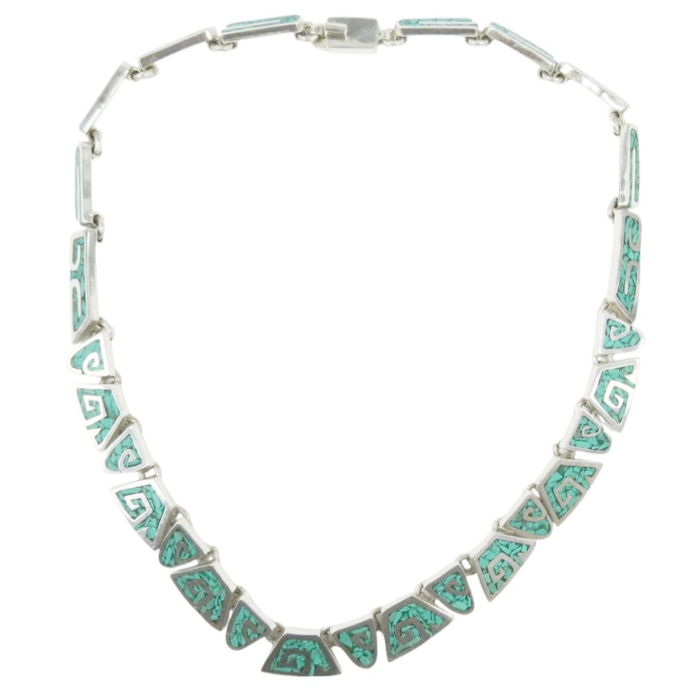 Indianerschmuck Kette - Maya- & Aztekenschmuck aus Sterling Silber - Tasco Plata Antigua