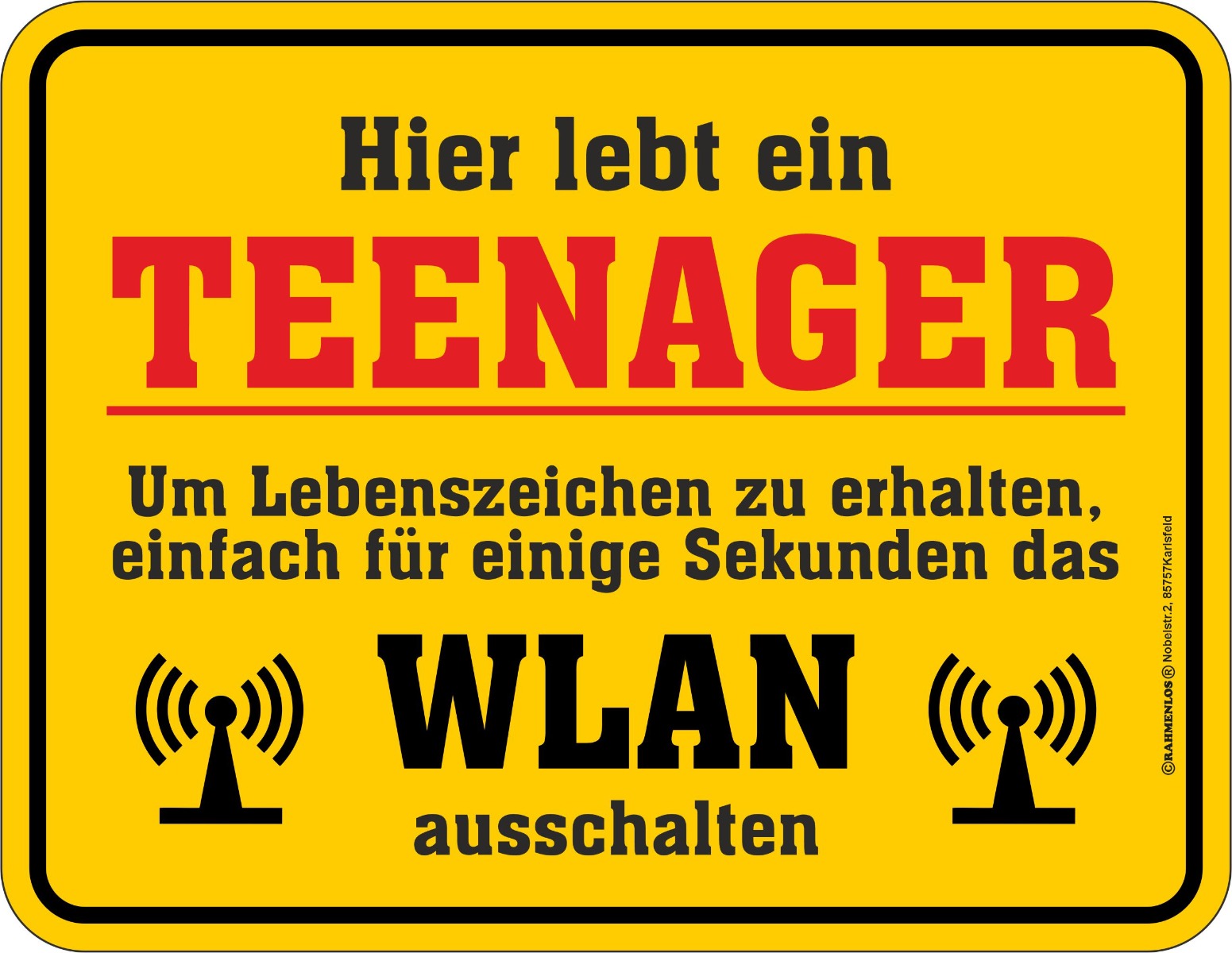Blechschild - WLAN