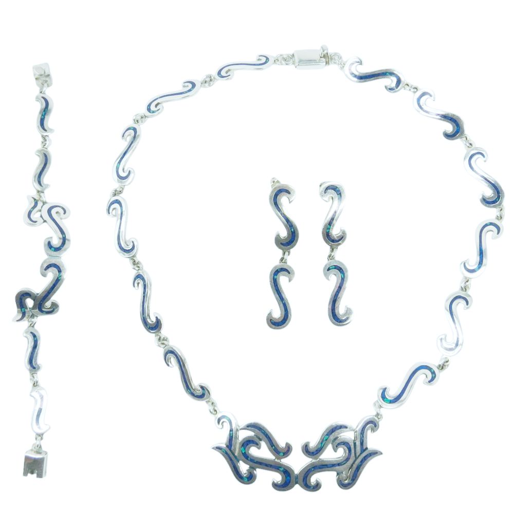 Indianerschmuck-Set - Maya- & Aztekenschmuck aus Sterling Silber - Tasco Aztec Soul