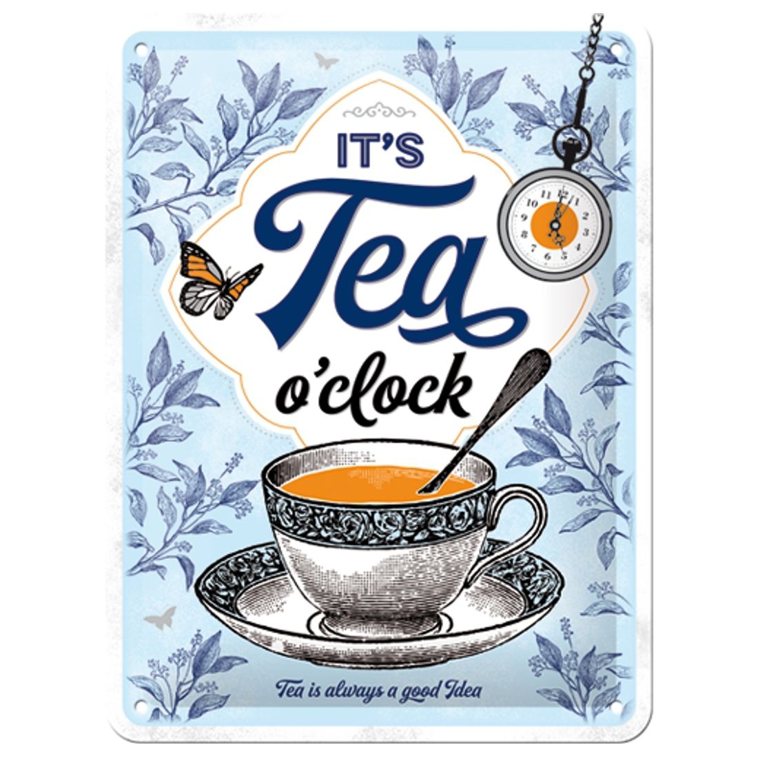 Blechschild - Hot Fifties - Tea O´Clock