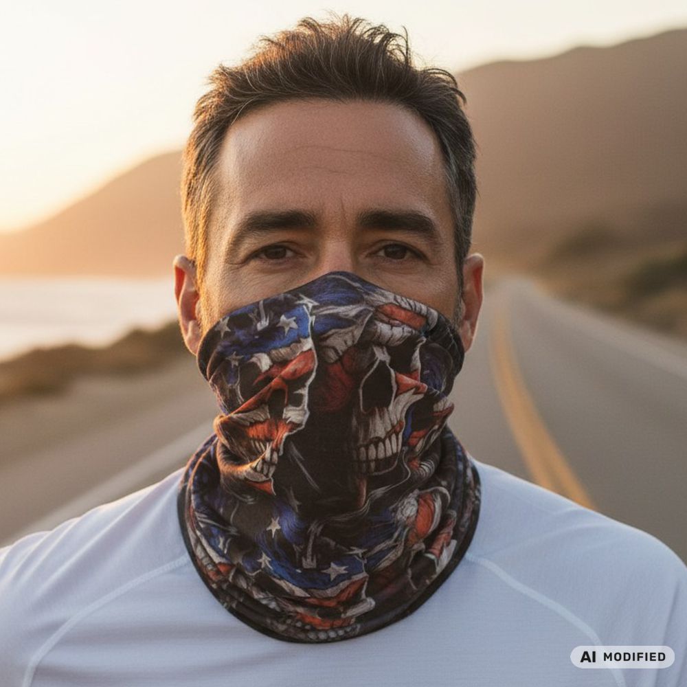 Kühlendes Tuch  / Cool Wrap - Patriotic Skulls