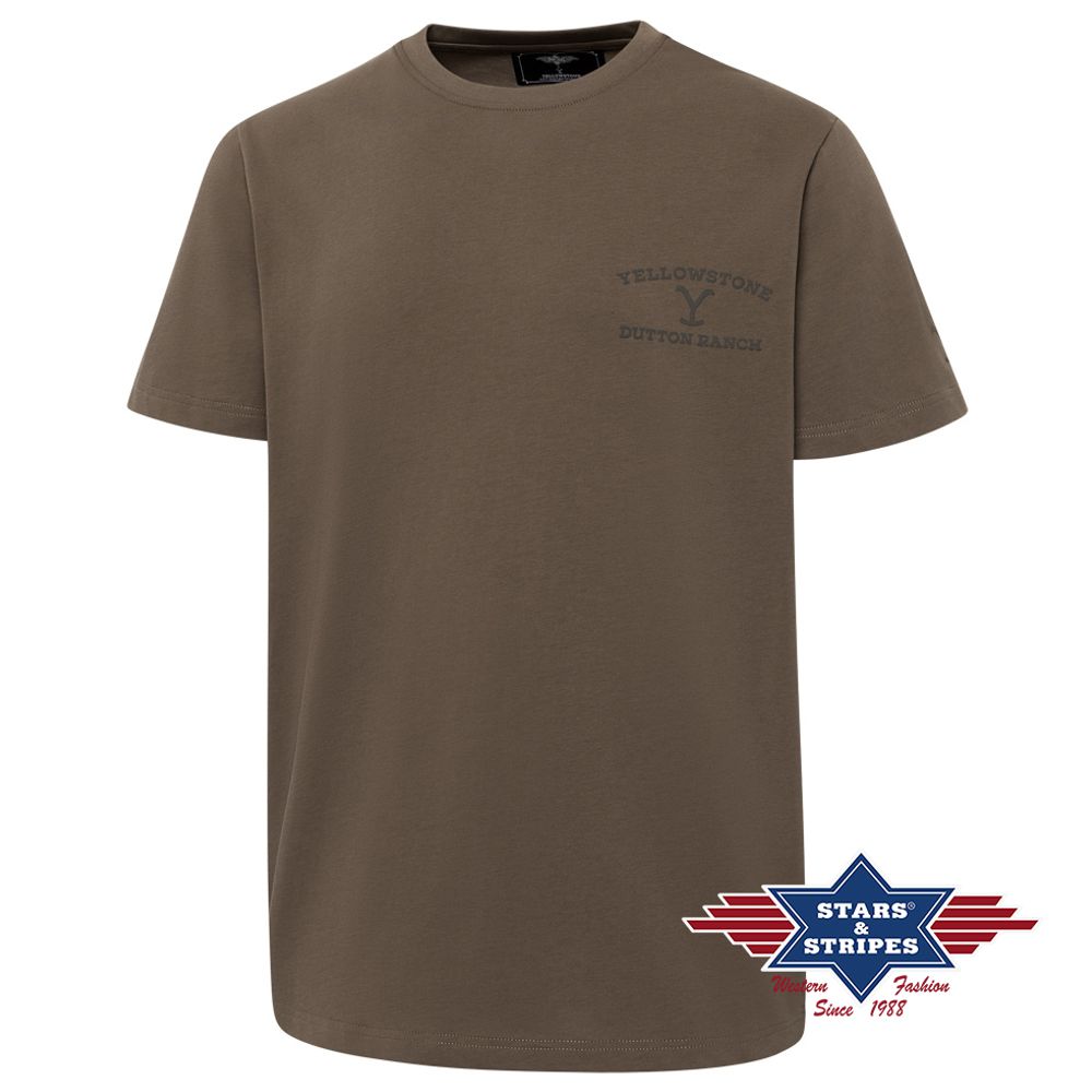 Western Unisex T-Shirt - Yellowstone Collection - For Revenge, Braun