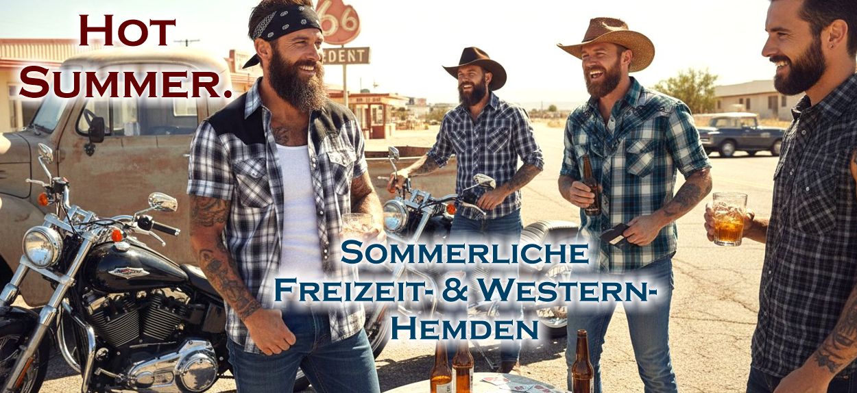 Sommerliche Westernhemden für Männer jetzt entdecken!