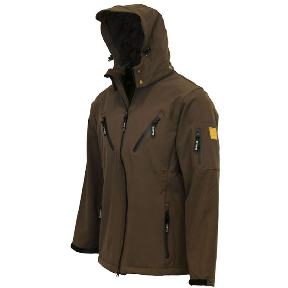 Reduziert - Wetterfeste Softshell Damen-Jacke von Scippis - Yalata Ladies Jacket, Braun, Größe 2XL