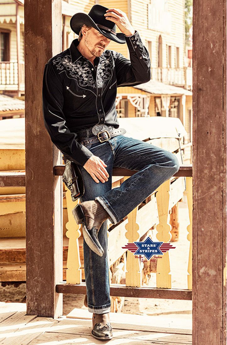 Reduziert - Western-Jeans für Herren - Derrick, Größe 42 inch / 106,50 cm