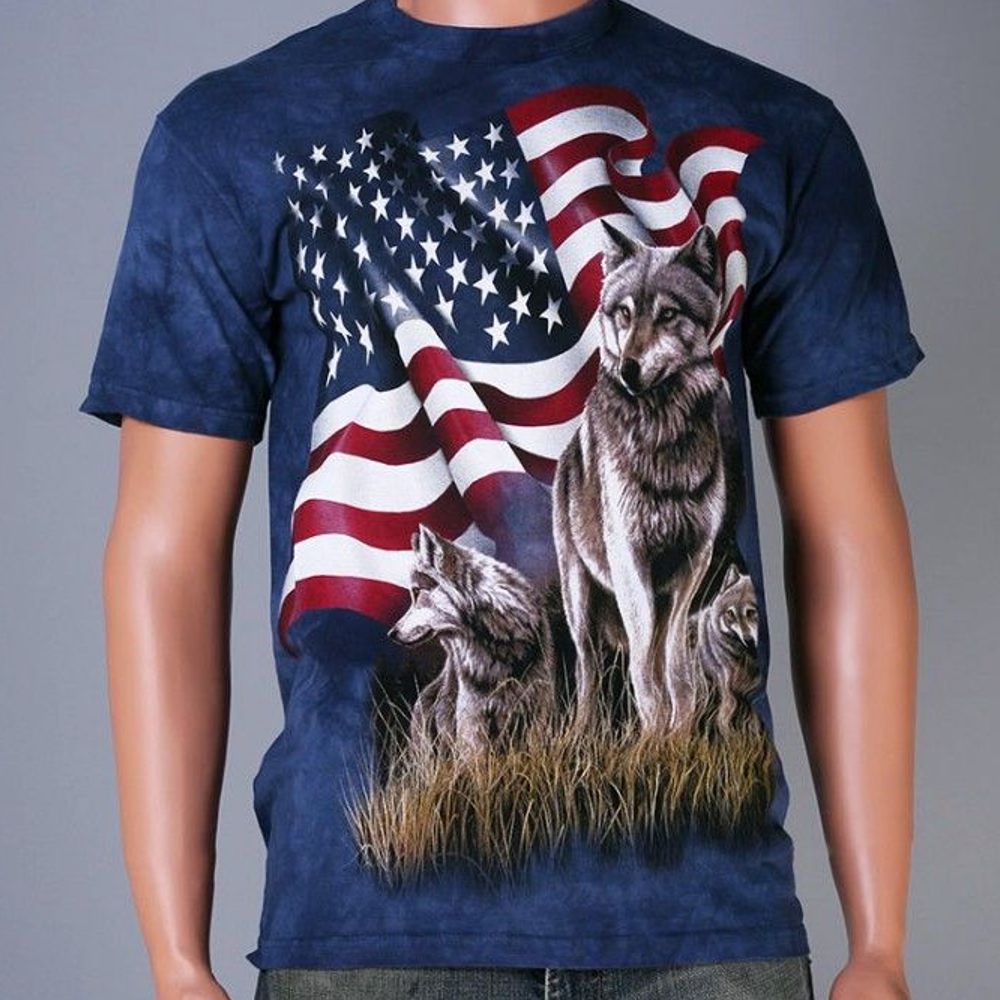 Reduziert - The Mountain T-Shirt - Wolf Flag, Größe S