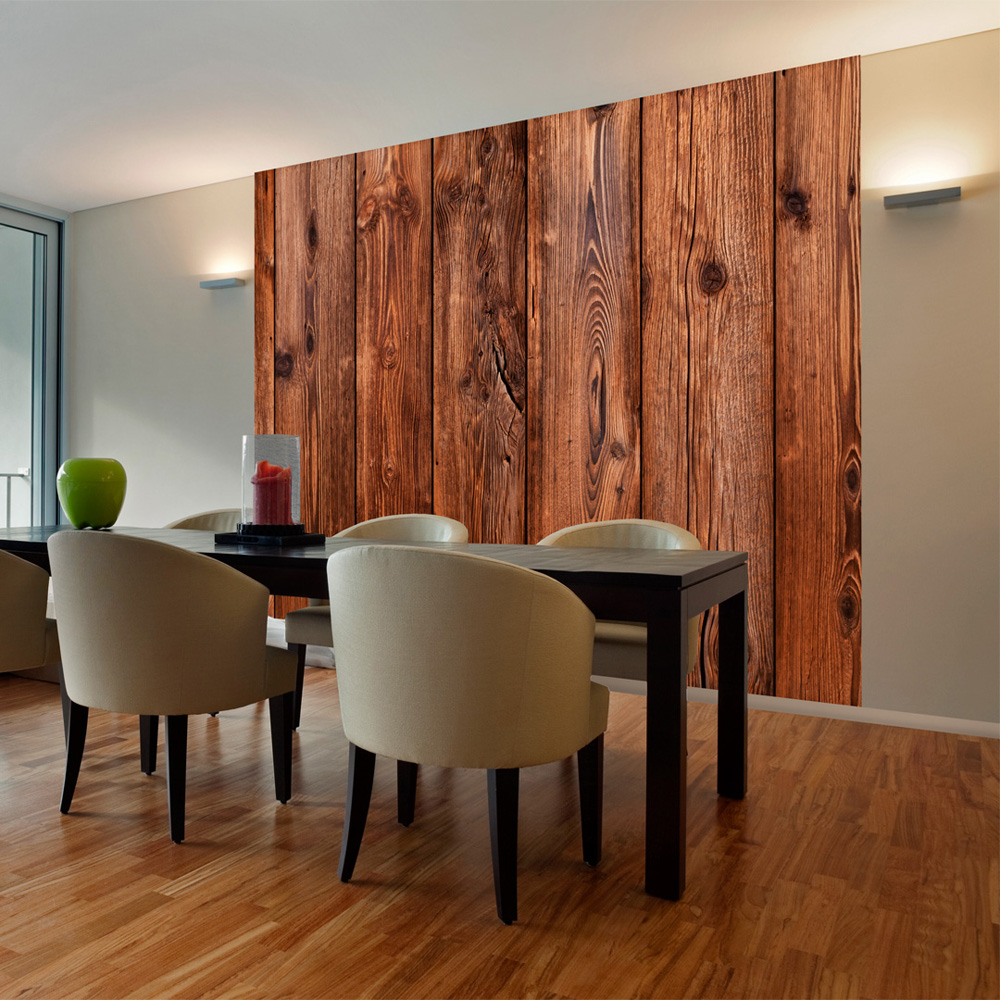 Reduziert - Fototapete - Imitation - Holz, 250 x 193 cm