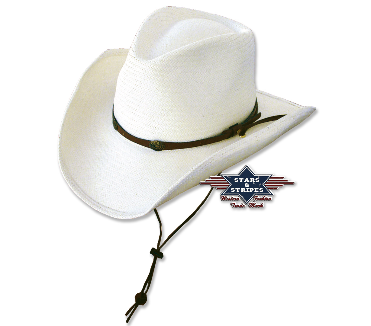 Westernhut mit Kinnriemen von Stars & Stripes - Bandit