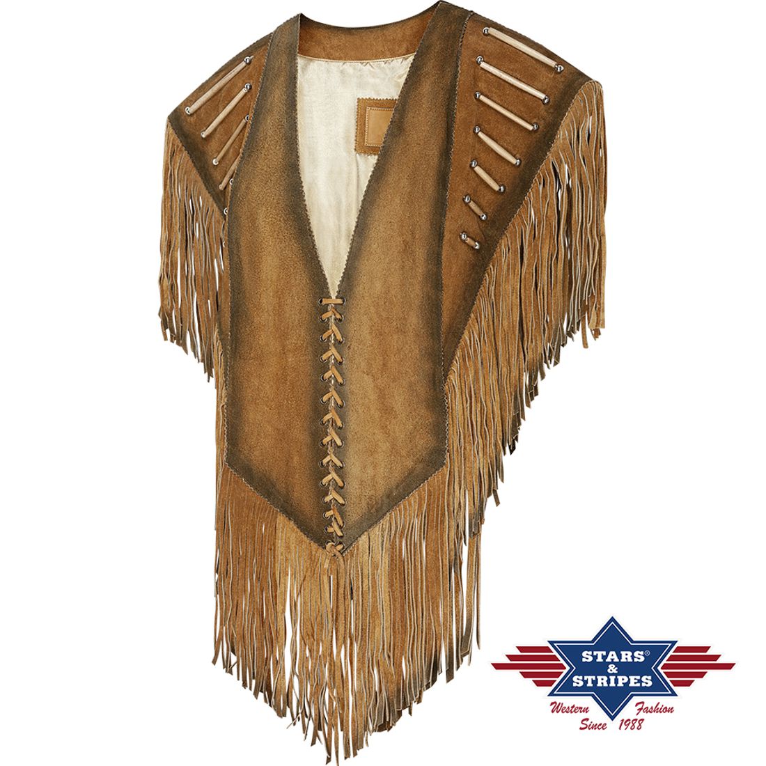 Fransen Poncho aus Leder - Pakuna