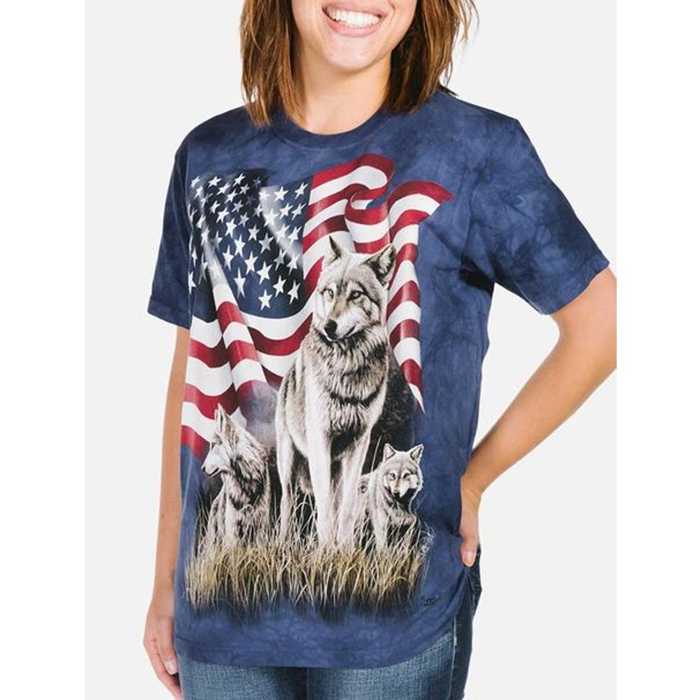 Reduziert - The Mountain T-Shirt - Wolf Flag, Größe S
