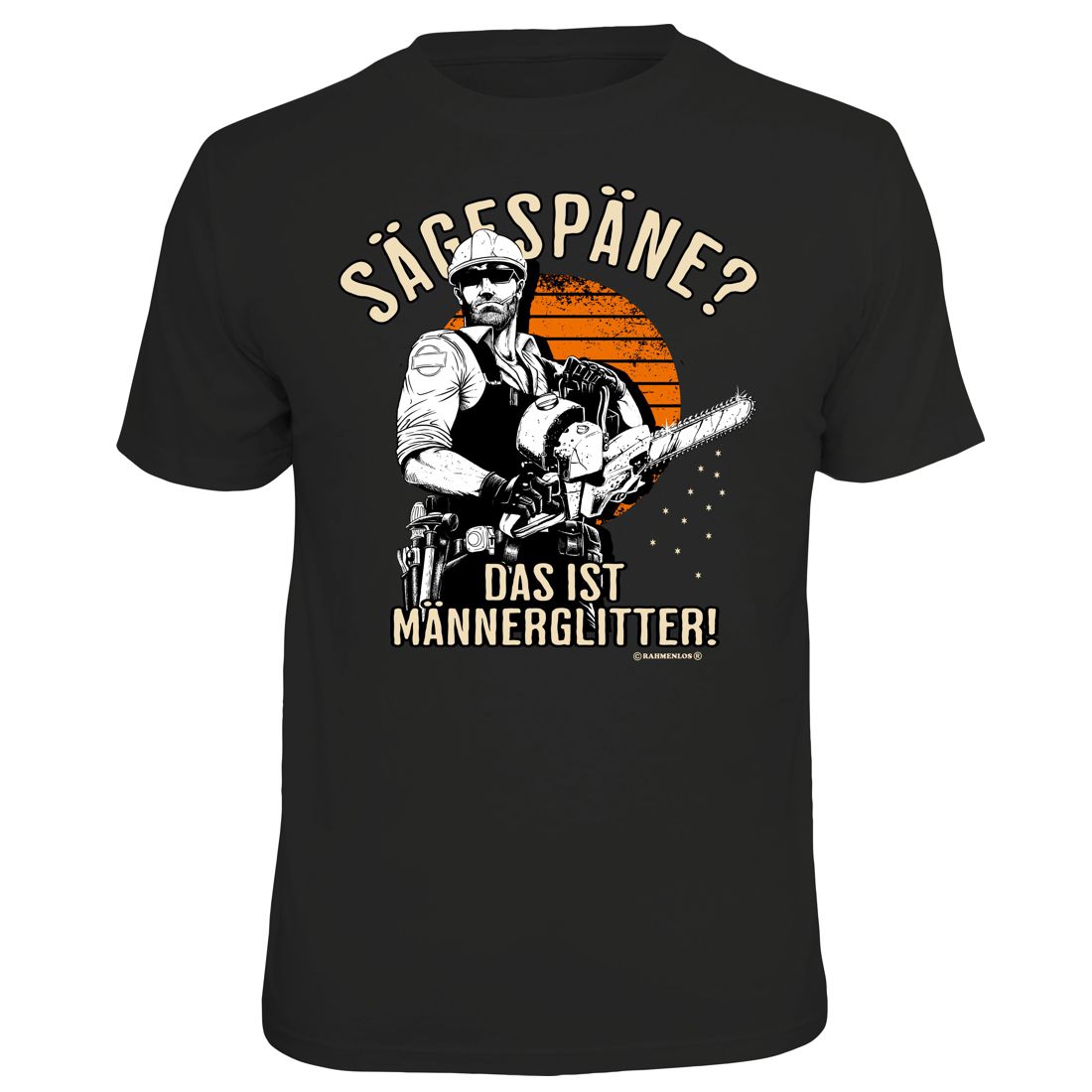 Fun T-Shirt - Sägespäne - Männerglitter