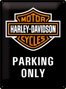 Blechschild - Harley Davidson Parking Only, groß
